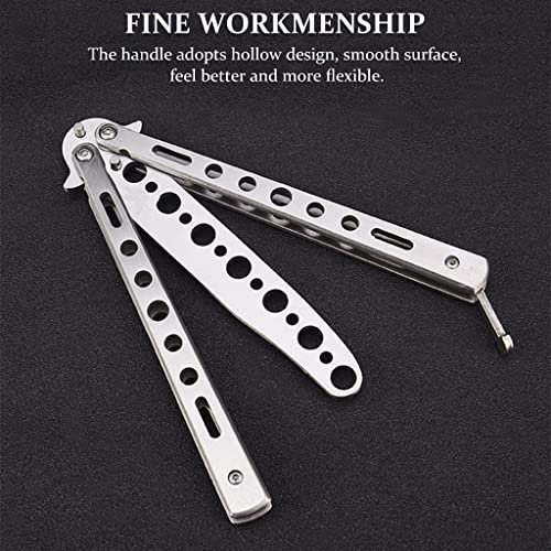 Proberos Butterfly Knives Trainer with O-Ring Latch for Beginner, Children, Butterfly Knives Lover & More, Balisong Trainer with Unsharpened Blade for Practicing Flipping Tricks(Black) Proberos Butterfly Knives Trainer with O-Ring Latch for Beginner, Children, Butterfly Knives Lover & More, Balisong Trainer with Unsharpened Blade for Practicing Flipping Tricks(Black)